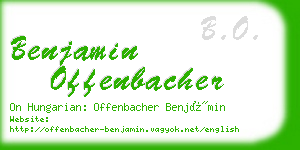 benjamin offenbacher business card
